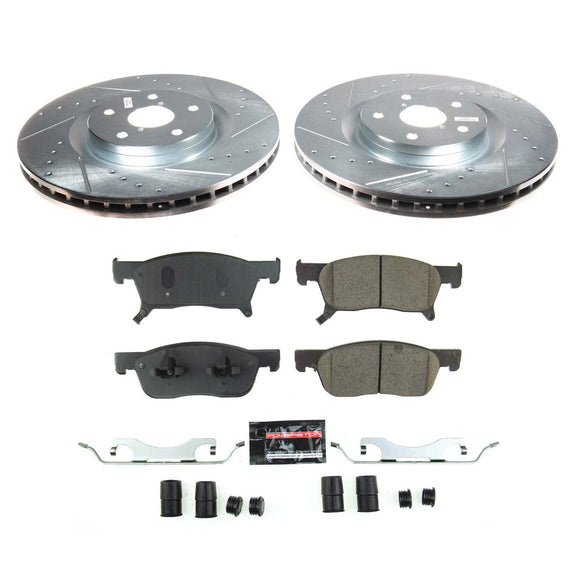 PowerStop Z23 Daily Driver Carbon-Fiber Ceramic Brake Pad and Drilled & Slotted
