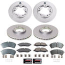 PowerStop Genuine Geomet Coated Rotor and Low-Dust Ceramic Brake Pad Kit