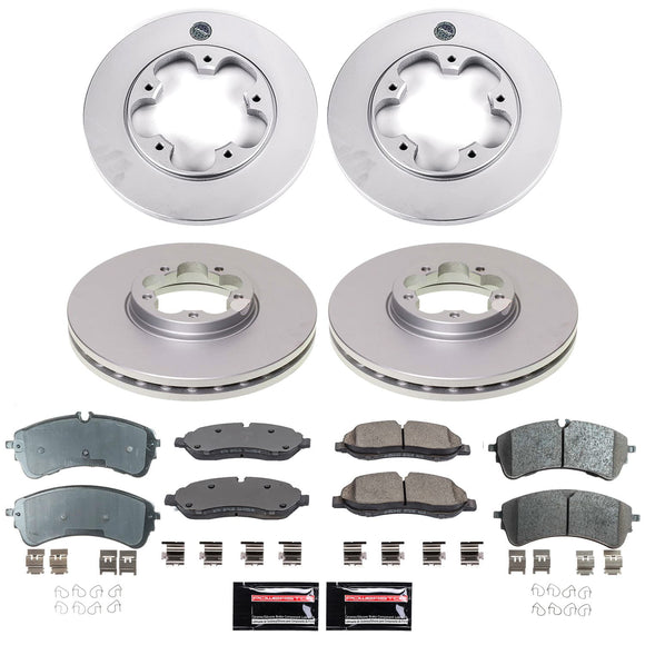 PowerStop Genuine Geomet Coated Rotor and Low-Dust Ceramic Brake Pad Kit
