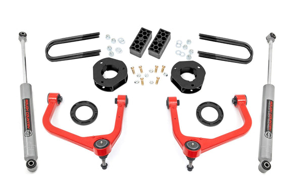 Rough Country Red 3.5 Inch Lift Kit for 25-26 Chevy Silverado 1500