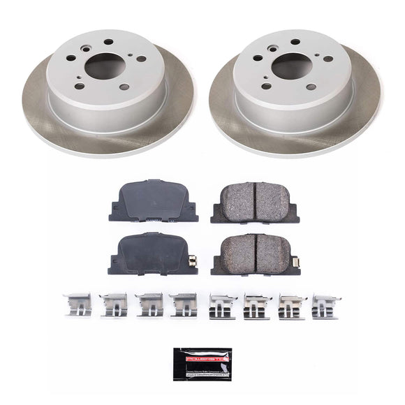 PowerStop Semi-Coated Rotor and Low-Dust Ceramic Brake Pad Kit