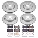 PowerStop Genuine Geomet Coated Rotor and Low-Dust Ceramic Brake Pad Kit