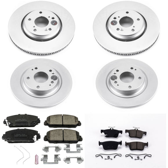 PowerStop Genuine Geomet Coated Rotor and Low-Dust Ceramic Brake Pad Kit