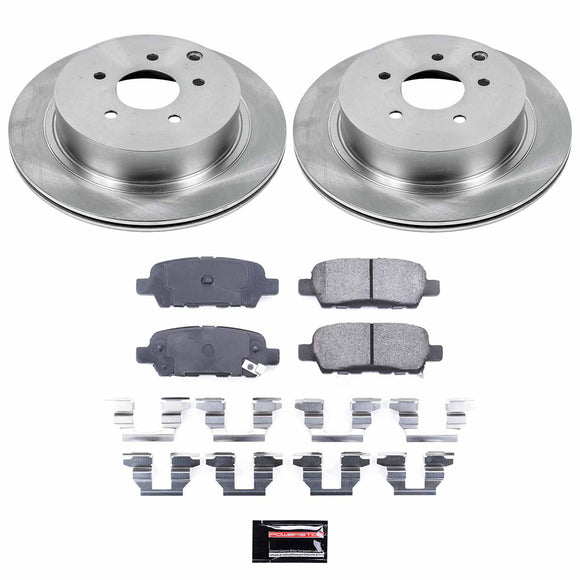 PowerStop OE Stock Replacement Low-Dust Ceramic Brake Pad and Rotor Kit