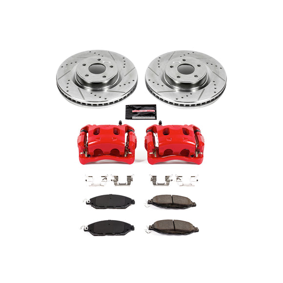 PowerStop Z23 Daily Driver Carbon-Fiber Ceramic Pads Drilled & Slotted Rotor & C