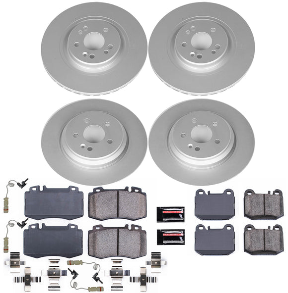 PowerStop Genuine Geomet Coated Rotor and Carbon-Fiber Ceramic Brake Pad Kit