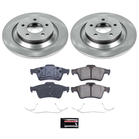 PowerStop OE Stock Replacement Low-Dust Ceramic Brake Pad and Rotor Kit