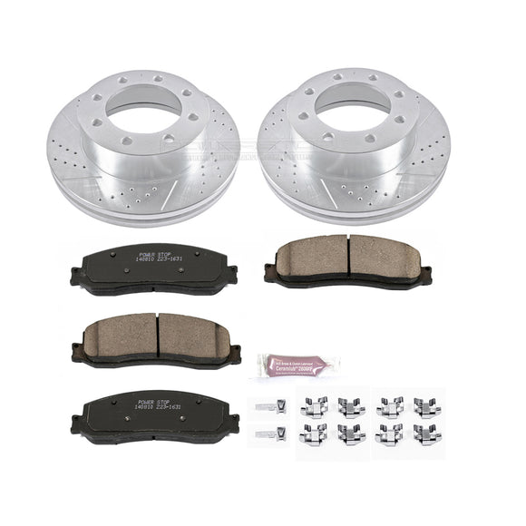 PowerStop Z23 Daily Driver Carbon-Fiber Ceramic Brake Pad and Drilled & Slotted