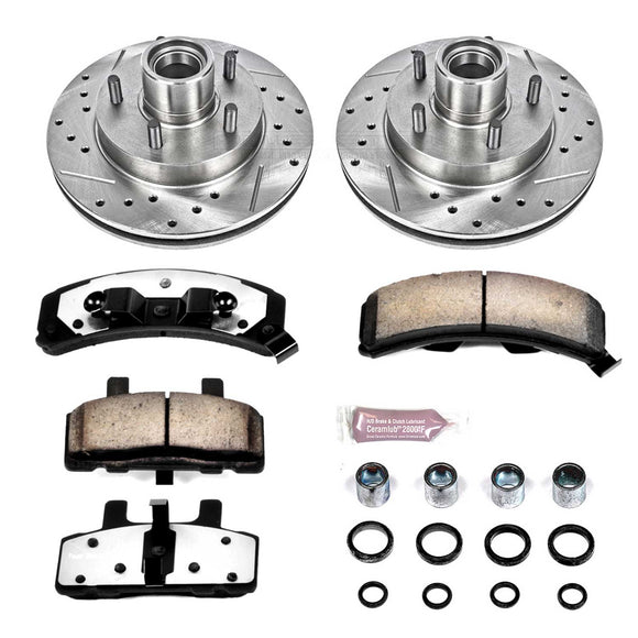 PowerStop Z36 Carbon-Fiber Ceramic Brake Pad with Drilled and Slotted Rotor Kit