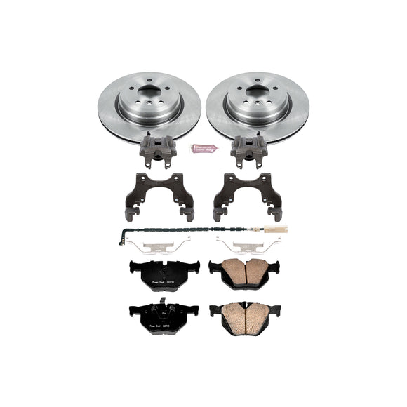 PowerStop OE Stock Replacement Low-Dust Ceramic Brake Pad, Rotor and Caliper Kit