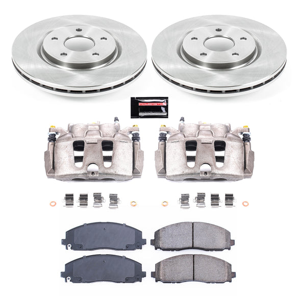 PowerStop OE Stock Replacement Low-Dust Ceramic Brake Pad, Rotor and Caliper Kit