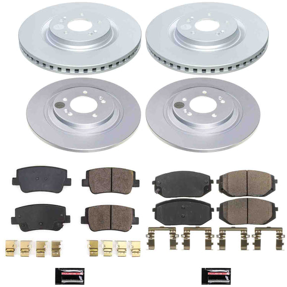 Genuine Geomet Coated Rotor and Low-Dust Ceramic Brake Pad Kit