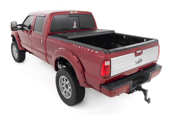 Rough Country Hard Tri-Fold Bed Cover 6'10" Bed For Ford Super Duty 08-16