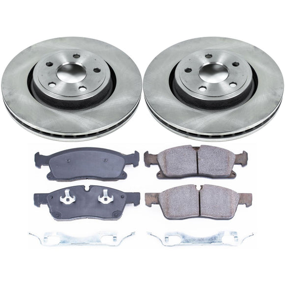 PowerStop OE Stock Replacement Low-Dust Ceramic Brake Pad and Rotor Kit