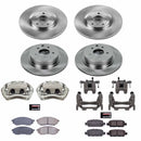 PowerStop OE Stock Replacement Low-Dust Ceramic Brake Pad, Rotor and Caliper Kit