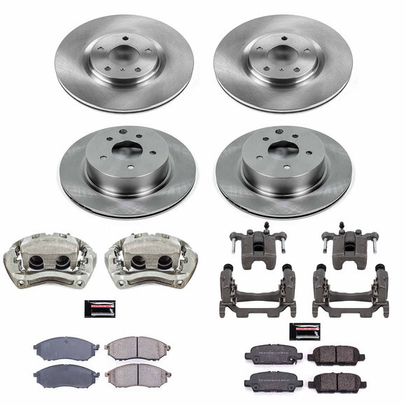 PowerStop OE Stock Replacement Low-Dust Ceramic Brake Pad, Rotor and Caliper Kit