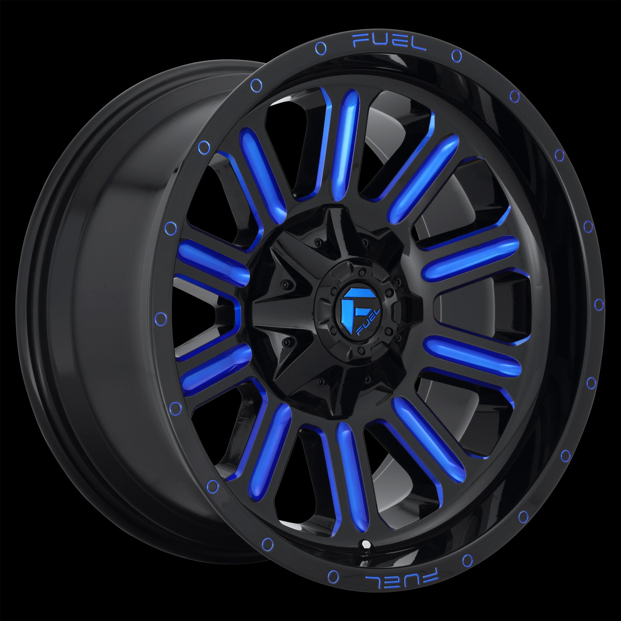 20X9 Fuel D646 Hardline Gloss Black-BTTC 6X135/6X139.7 ET2 wheel/rim