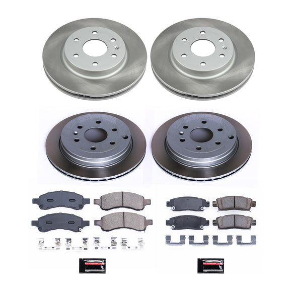 PowerStop Semi-Coated Rotor and Low-Dust Ceramic Brake Pad Kit