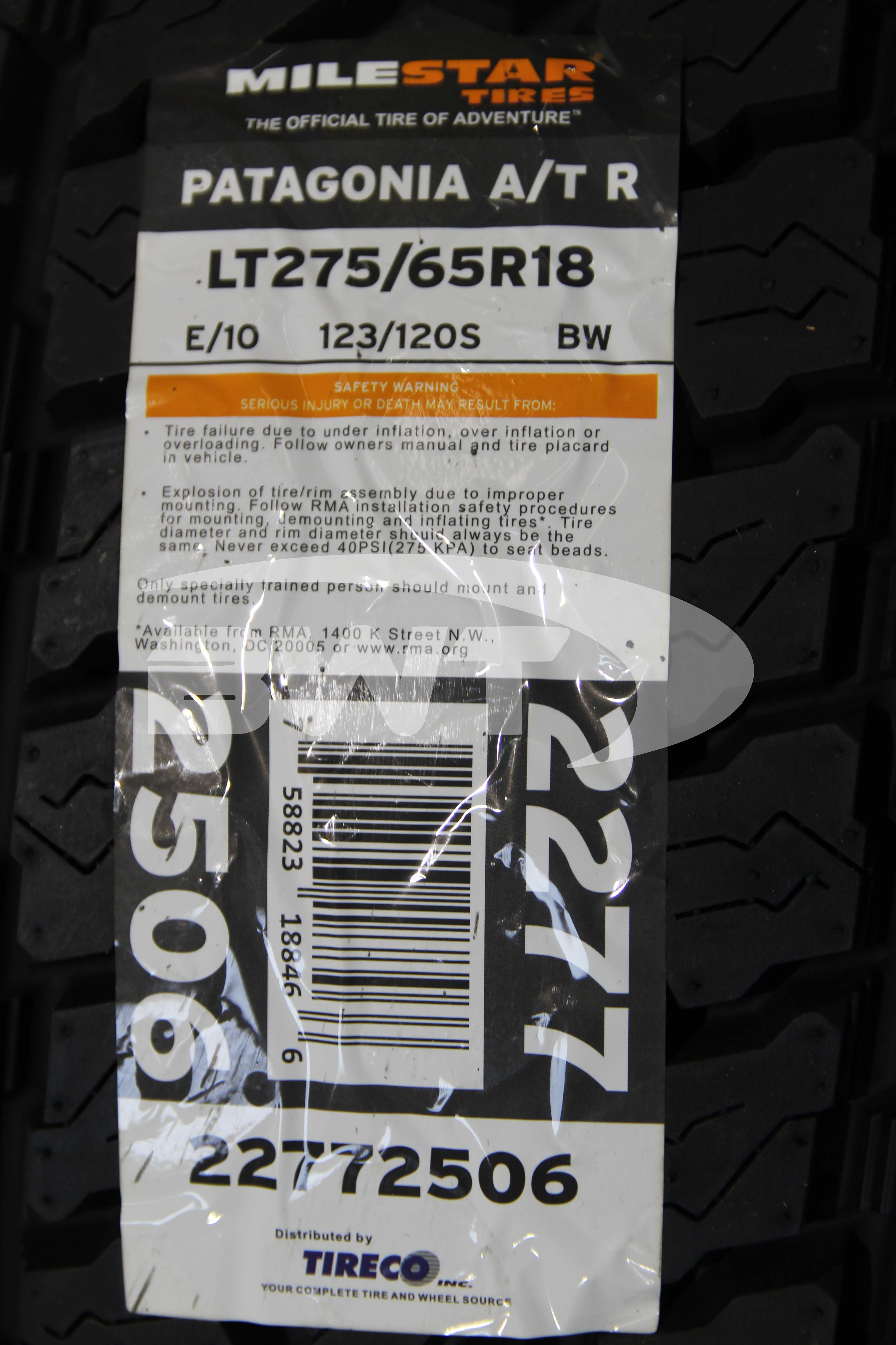 Milestar Patagonia A/T R Tire(s) 275/65R18 LRE BSW 123S 2756518