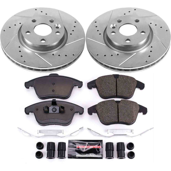 PowerStop Z23 Daily Driver Carbon-Fiber Ceramic Brake Pad and Drilled & Slotted