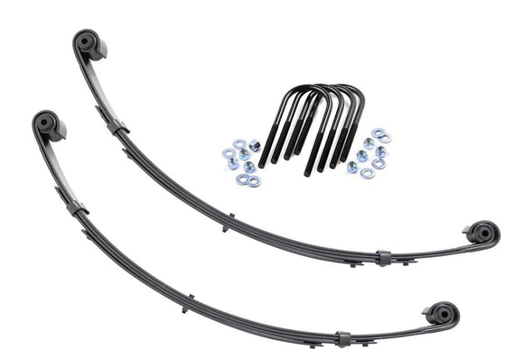 Rough Country Front Leaf Springs Military Wrap 4" Lift For Jeep Wrangler 87-95