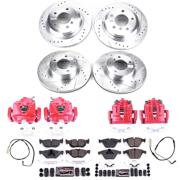 PowerStop Z23 Daily Driver Carbon-Fiber Ceramic Pads Drilled & Slotted Rotor & C