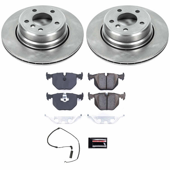 PowerStop OE Stock Replacement Low-Dust Ceramic Brake Pad and Rotor Kit