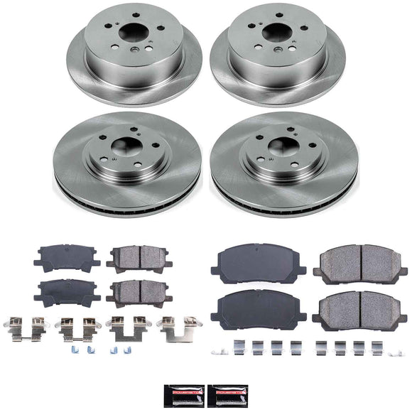 PowerStop OE Stock Replacement Low-Dust Ceramic Brake Pad and Rotor Kit