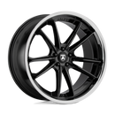 22X10.5 Asanti Black Delta Gloss Black Chrome Lip Wheel/Rim 5x112 ET35-1