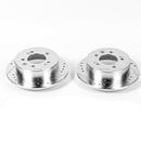 PowerStop Evolution Drilled Slotted Rotors Pair Rear For Hyundai Elantra