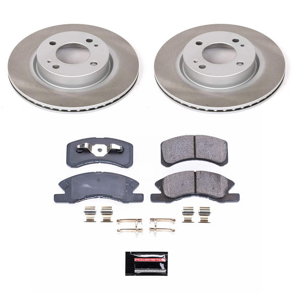PowerStop Semi-Coated Rotor and Low-Dust Ceramic Brake Pad Kit