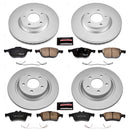 PowerStop Genuine Geomet Coated Rotor and Low-Dust Ceramic Brake Pad Kit