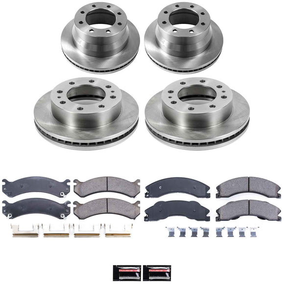 PowerStop OE Stock Replacement Low-Dust Ceramic Brake Pad and Rotor Kit