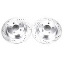 PowerStop Evolution Drilled Slotted Rotors Pair Rear For Mercedes-Benz CL550