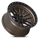 18x9 Lock Off-Road Krawler Matte Bronze Black Ring 5x127 5x5 ET-12 Wheel