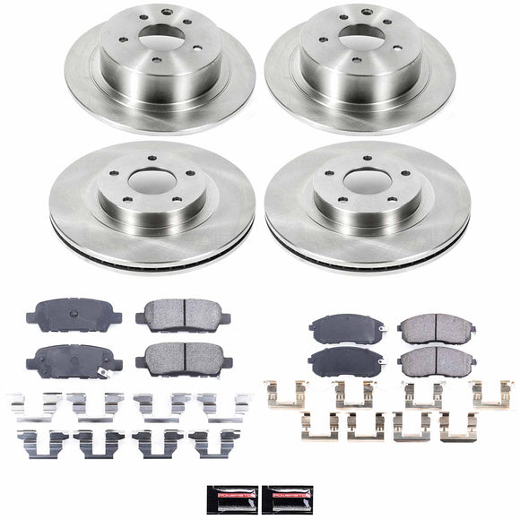PowerStop OE Stock Replacement Low-Dust Ceramic Brake Pad and Rotor Kit