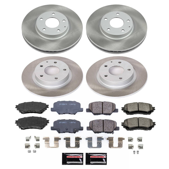 PowerStop Semi-Coated Rotor and Low-Dust Ceramic Brake Pad Kit