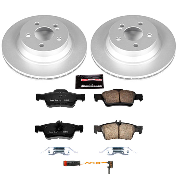 PowerStop Genuine Geomet Coated Rotor and Carbon-Fiber Ceramic Brake Pad Kit