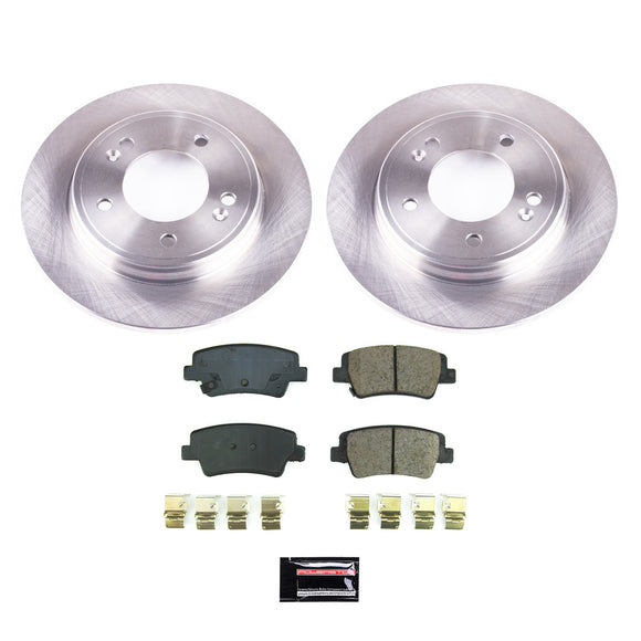 PowerStop OE Stock Replacement Low-Dust Ceramic Brake Pad and Rotor Kit