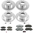 PowerStop Z36 Carbon-Fiber Ceramic Brake Pad with Drilled and Slotted Rotor Kit
