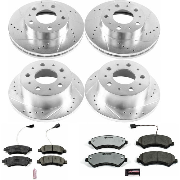 PowerStop Z36 Carbon-Fiber Ceramic Brake Pad with Drilled and Slotted Rotor Kit