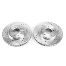 PowerStop Evolution Drilled Slotted Rotors Pair Front For Cadillac STS