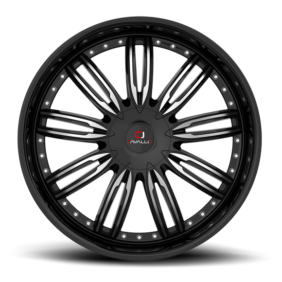 20x8.5 Cavallo CLV-54 Gloss Black Machined 5x114.3/120 ET35 wheel/rim