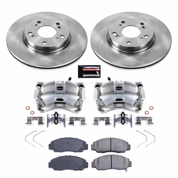 PowerStop OE Stock Replacement Low-Dust Ceramic Brake Pad, Rotor and Caliper Kit