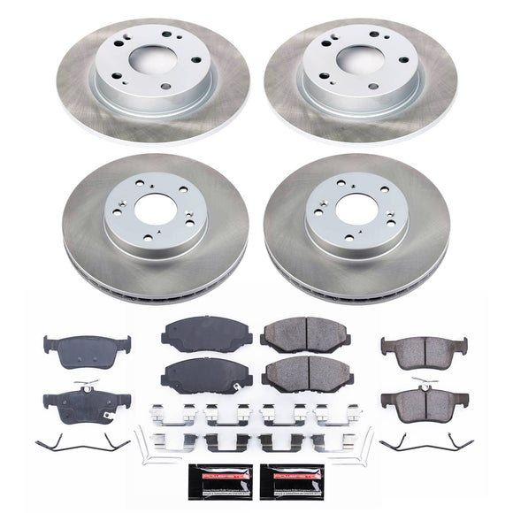 PowerStop Semi-Coated Rotor and Low-Dust Ceramic Brake Pad Kit