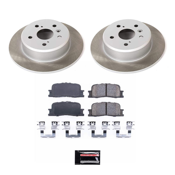 PowerStop Semi-Coated Rotor and Low-Dust Ceramic Brake Pad Kit