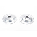 PowerStop Evolution Drilled Slotted Rotors Pair Rear For Kia Rio