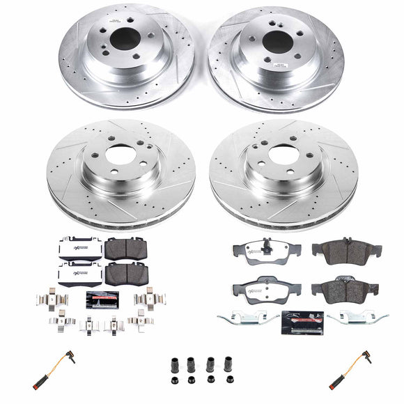 Z26 Street Performance Ceramic Brake Pad and Drilled & Slotted Rotor Kit