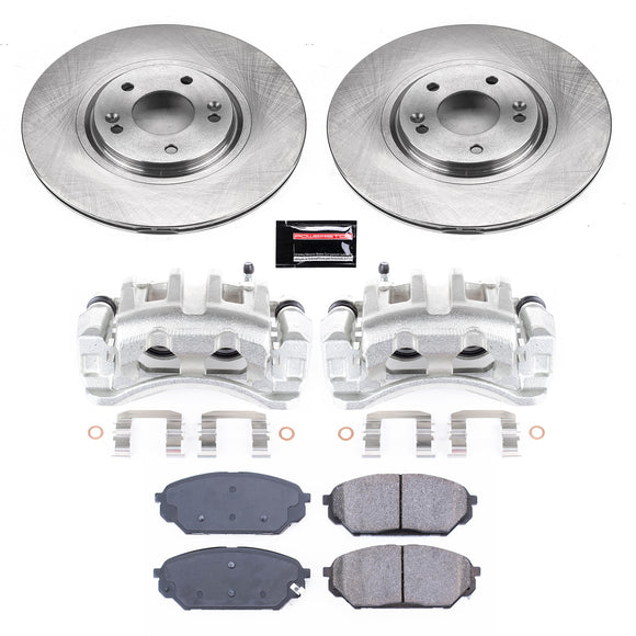 PowerStop OE Stock Replacement Low-Dust Ceramic Brake Pad, Rotor and Caliper Kit