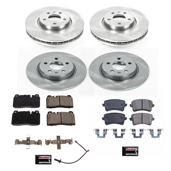 PowerStop OE Stock Replacement Low-Dust Ceramic Brake Pad and Rotor Kit